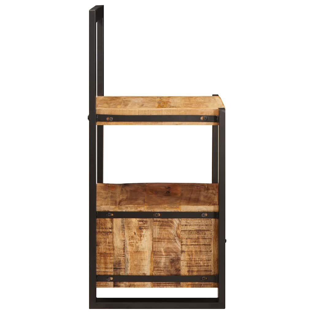 Stumtjener med skuffe Brun 40 x 40 x 90 cm Massivt mangotræ