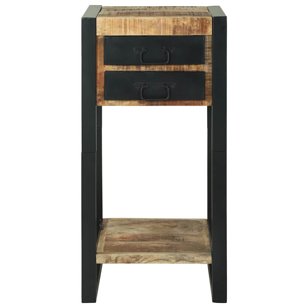 Endebord med skuffe Brun 40 x 40 x 80 cm Massivt mangotræ