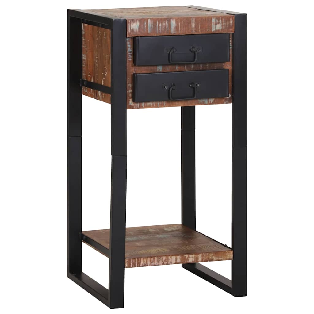 Endebord Flerfarvet 40 x 40 x 80 cm Solid genbrugs træ