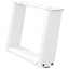 sofabordsben U-formet 2 stk. hvid 40x(30-31) cm stål