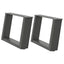 sofabordsben U-formet 2 stk. antracit 40x(30-31) cm stål