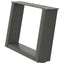 sofabordsben U-formet 2 stk. antracit 40x(30-31) cm stål