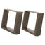 sofabordsben U-formet 2 stk. naturstål 40x(30-31) cm stål
