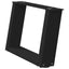 sofabordsben U-formet 2 stk. sort 50x(30-31) cm stål