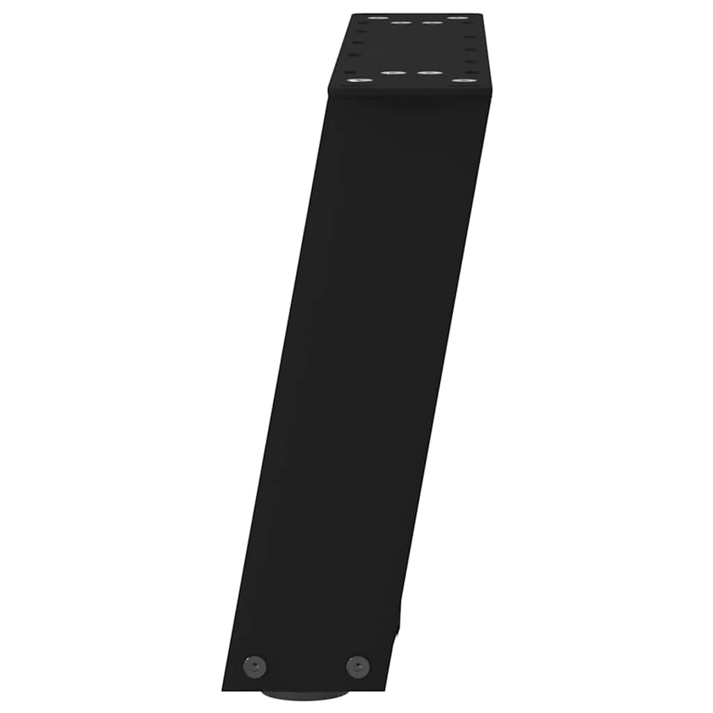 sofabordsben U-formet 2 stk. sort 50x(30-31) cm stål