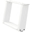 sofabordsben U-formet 2 stk. hvid 50x(30-31) cm stål
