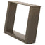 sofabordsben U-formet 2 stk. naturstål 50x(30-31) cm stål