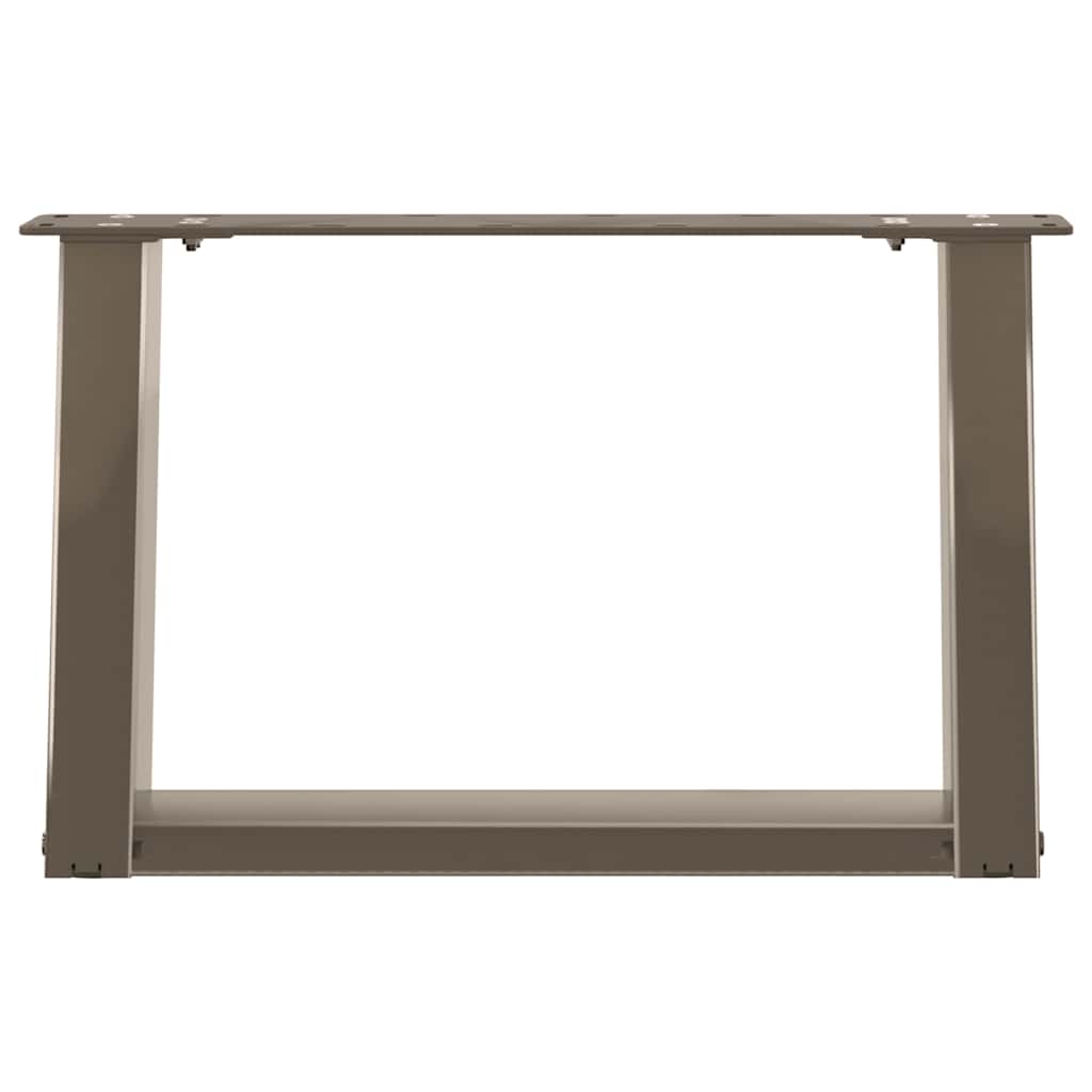 sofabordsben U-formet 2 stk. naturstål 50x(30-31) cm stål