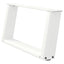 sofabordsben U-formet 2 stk. hvid 60x(30-31) cm stål