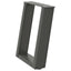 sofabordsben U-formet 2 stk. antracit 38 x (42-43) cm stål