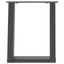 sofabordsben U-formet 2 stk. antracit 38 x (42-43) cm stål