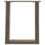 sofabordsben U-formet 2 stk. naturstål 38 x (42-43) cm stål