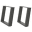 sofabordsben U-formet 2 stk. antracit 50x(42-43) cm stål