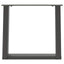 sofabordsben U-formet 2 stk. antracit 50x(42-43) cm stål