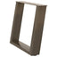 sofabordsben U-formet 2 stk. naturstål 50x(42-43) cm stål