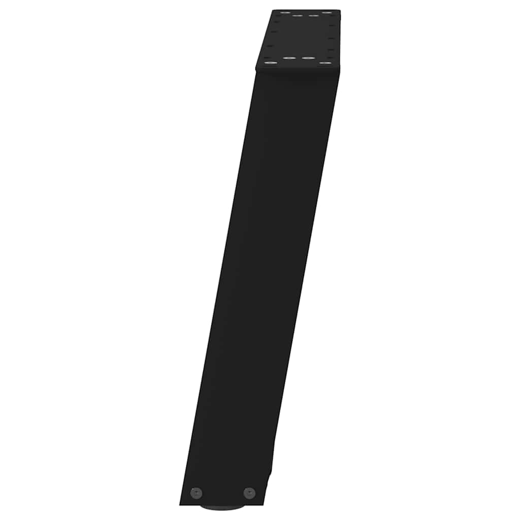 sofabordsben U-formet 2 stk. sort 60 x (42-43) cm stål