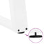 sofabordsben U-formet 2 stk. hvid 60 x (42-43) cm stål