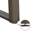 sofabordsben U-formet 2 stk. naturstål 60 x (42-43) cm stål