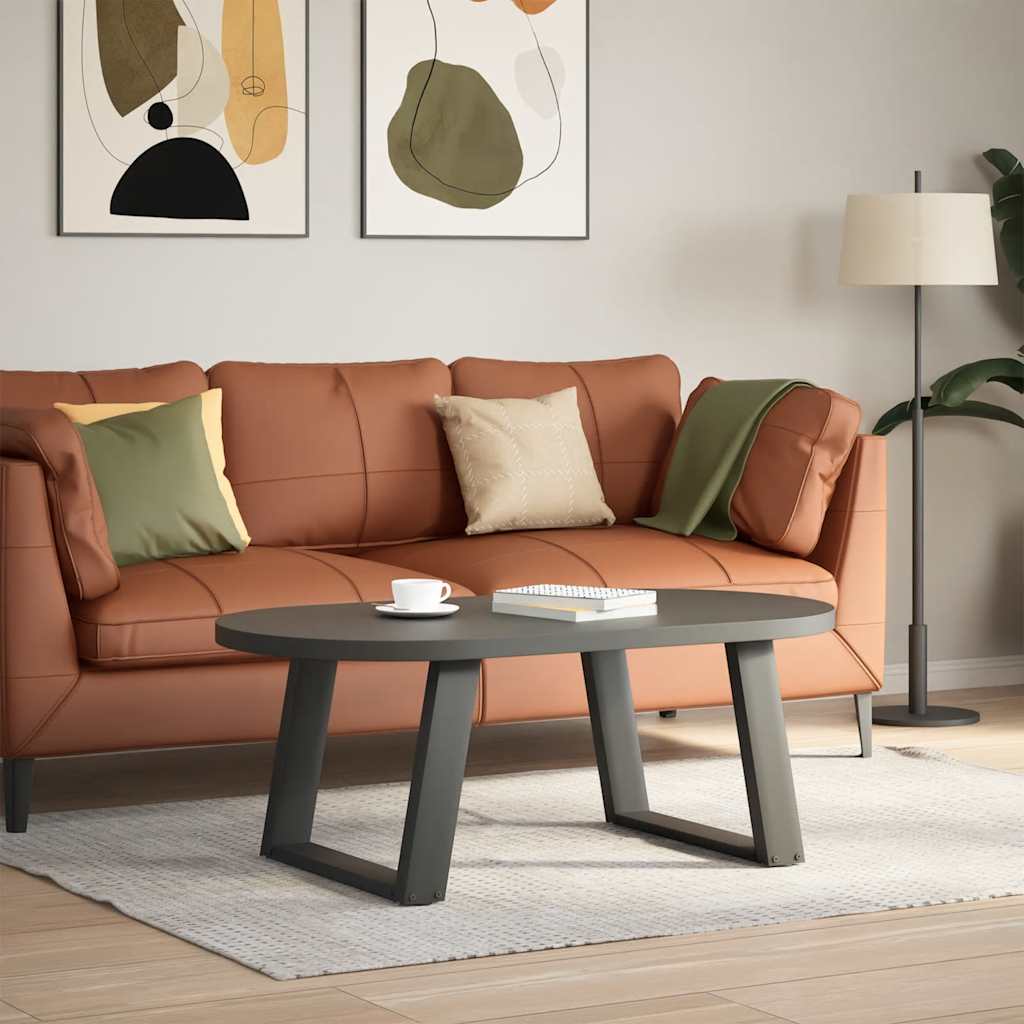 sofabordsben U-formet 2 stk. antracit 70 x (42-43) cm stål