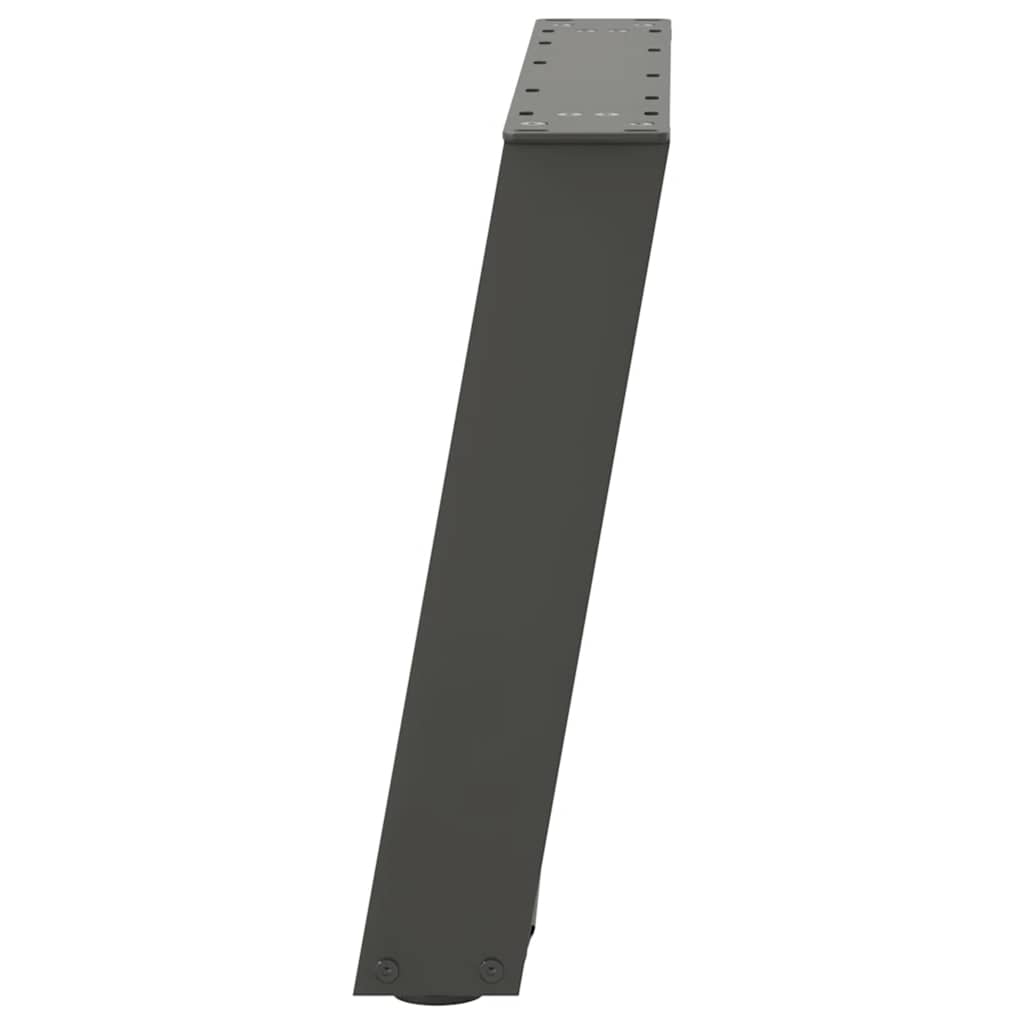 sofabordsben U-formet 2 stk. antracit 70 x (42-43) cm stål