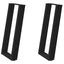 konsolbordben U-formet 2 stk. sort 28 x (72-73) cm stål