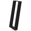 konsolbordben U-formet 2 stk. sort 28 x (72-73) cm stål