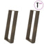 konsolbordben U-formet 2 stk. naturstål 28 x (72-73) cm stål