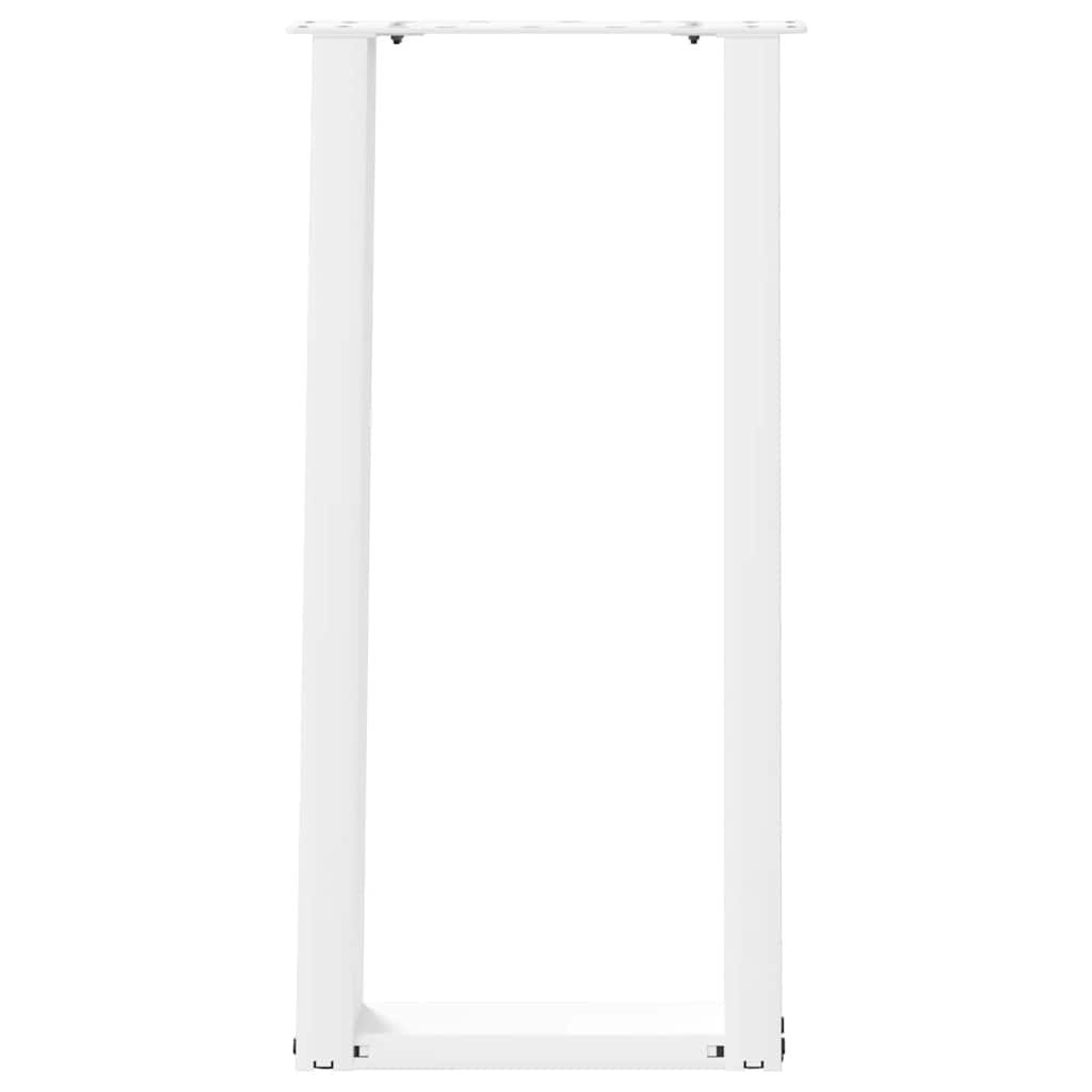 konsolbordben U-formet 2 stk. hvid 38 x (72-73) cm stål