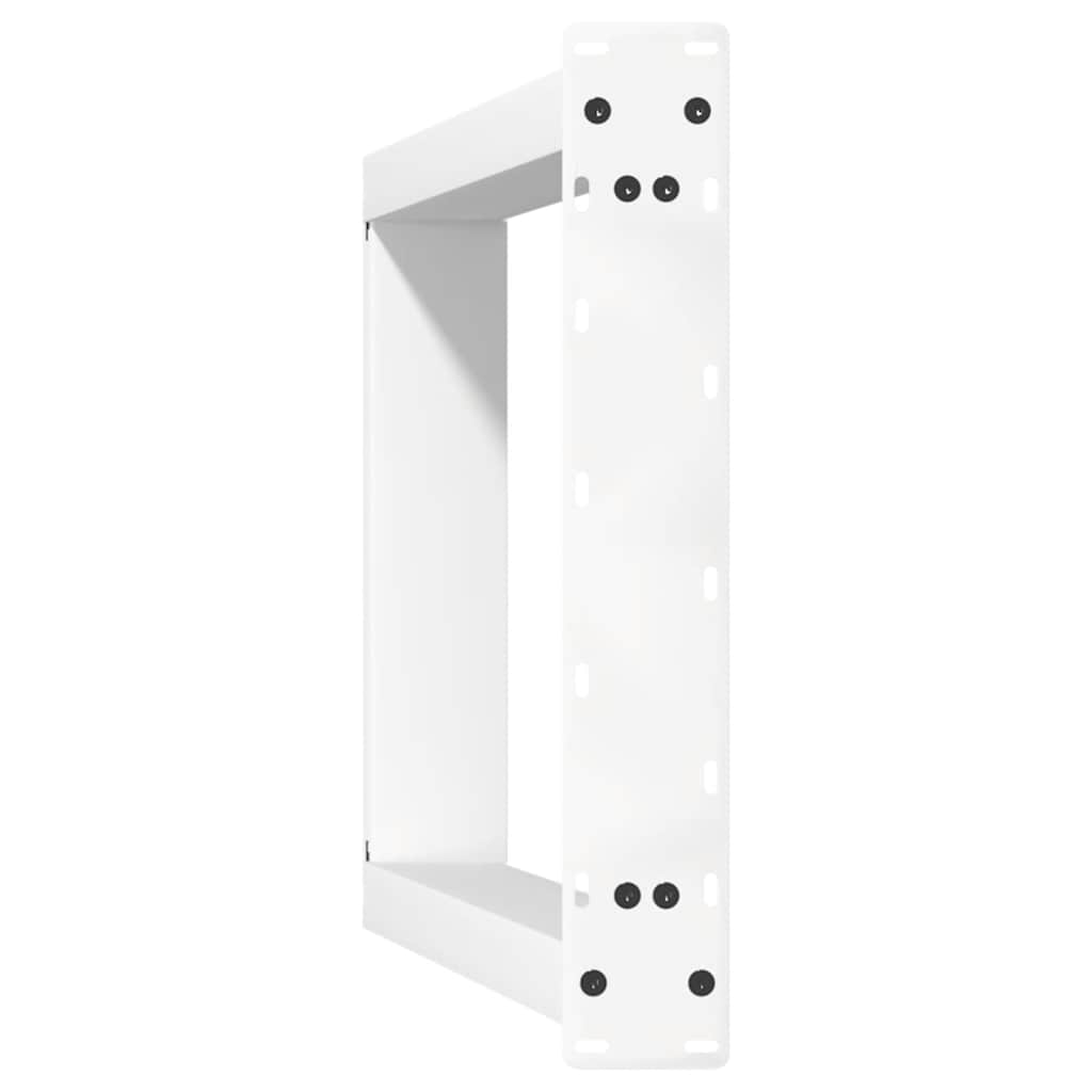 konsolbordben U-formet 2 stk. hvid 38 x (72-73) cm stål