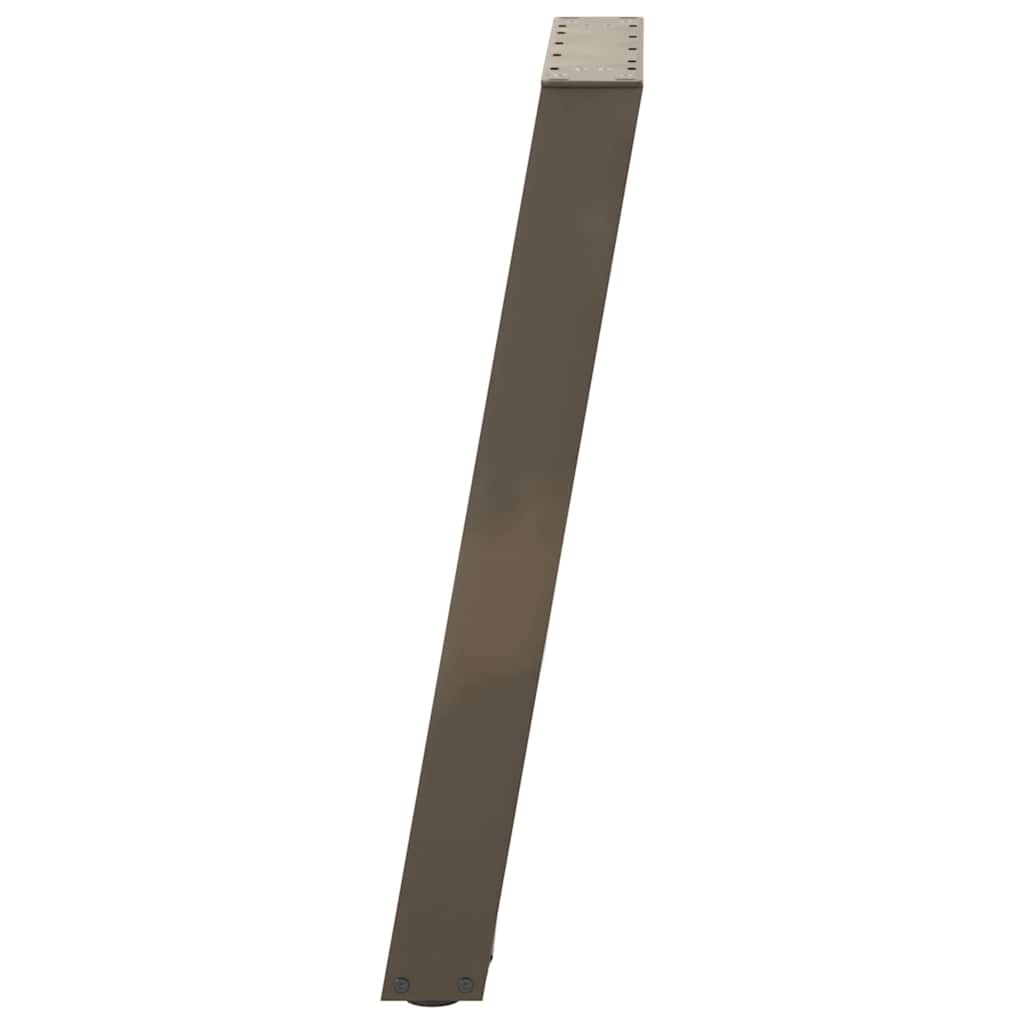 konsolbordben U-formet 2 stk. naturstål 38 x (72-73) cm stål