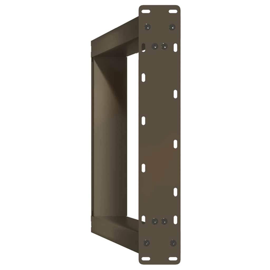 konsolbordben U-formet 2 stk. naturstål 38 x (72-73) cm stål