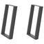 spisebordsben U-formet 2 stk. antracit 50x(72-73) cm stål