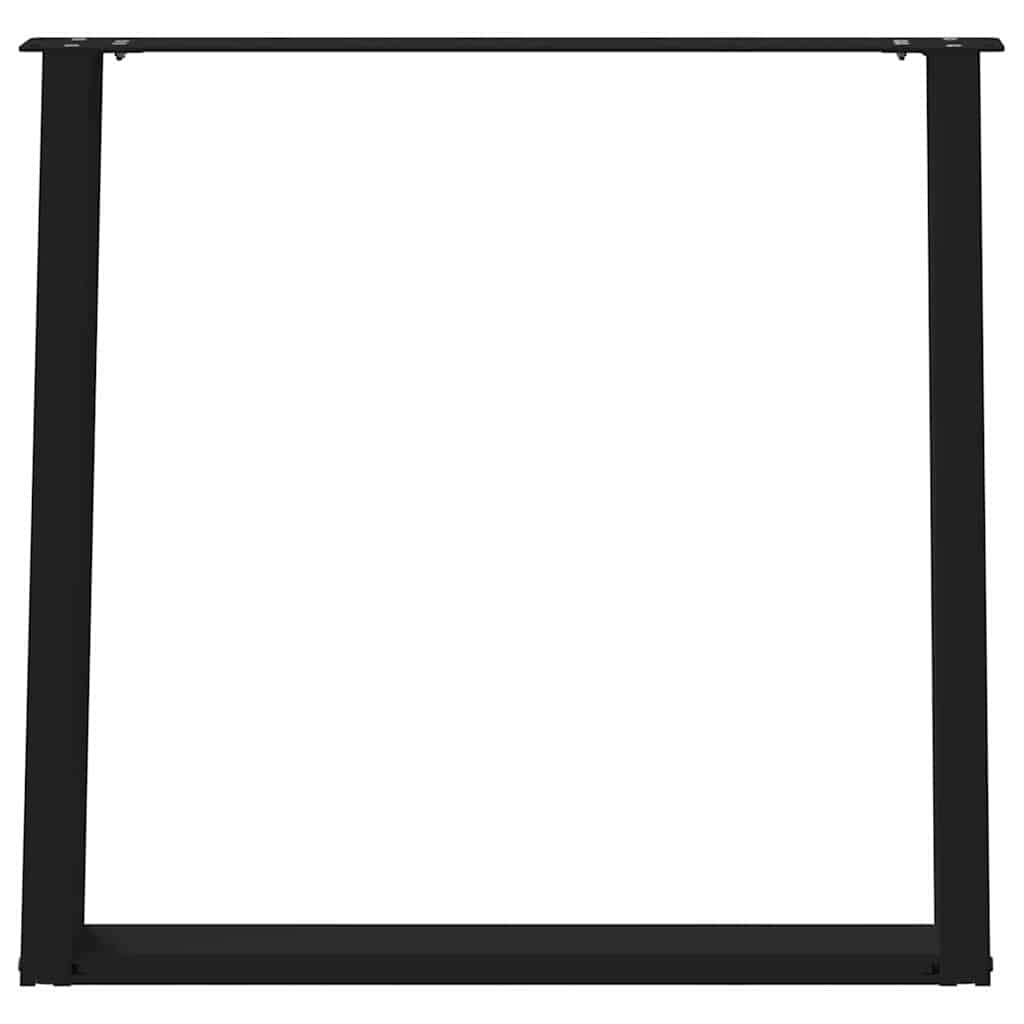 spisebordsben U-formet 2 stk. sort 80 x (72-73) cm stål