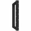 spisebordsben U-formet 2 stk. sort 80 x (72-73) cm stål
