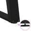 spisebordsben U-formet 2 stk. sort 80 x (72-73) cm stål