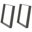 spisebordsben U-formet 2 stk. antracit 80x(72-73) cm stål
