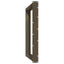 spisebordsben U-formet 2 stk. naturstål 100x(72-73) cm stål