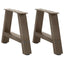 sofabordsben A-formet 2 stk. 30x(30-31) cm stål