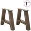 sofabordsben A-formet 2 stk. 30x(30-31) cm stål