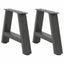 sofabordsben A-formet 2 stk. antracit 40x(30-31) cm stål