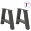 sofabordsben A-formet 2 stk. antracit 40x(30-31) cm stål