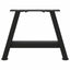 sofabordsben A-formet 2 stk. sort 50x(30-31) cm stål