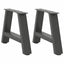 sofabordsben A-formet 2 stk. antracit 50x(30-31) cm stål