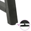 sofabordsben A-formet 2 stk. antracit 50x(30-31) cm stål