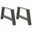 sofabordsben A-formet 2 stk. antracit 60x(30-31) cm stål