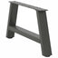 sofabordsben A-formet 2 stk. antracit 60x(30-31) cm stål