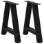 sofabordsben A-formet 2 stk. sort 38 x (42-43) cm stål