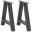sofabordsben A-formet 2 stk. antracit 38 x (42-43) cm stål