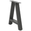 sofabordsben A-formet 2 stk. antracit 38 x (42-43) cm stål