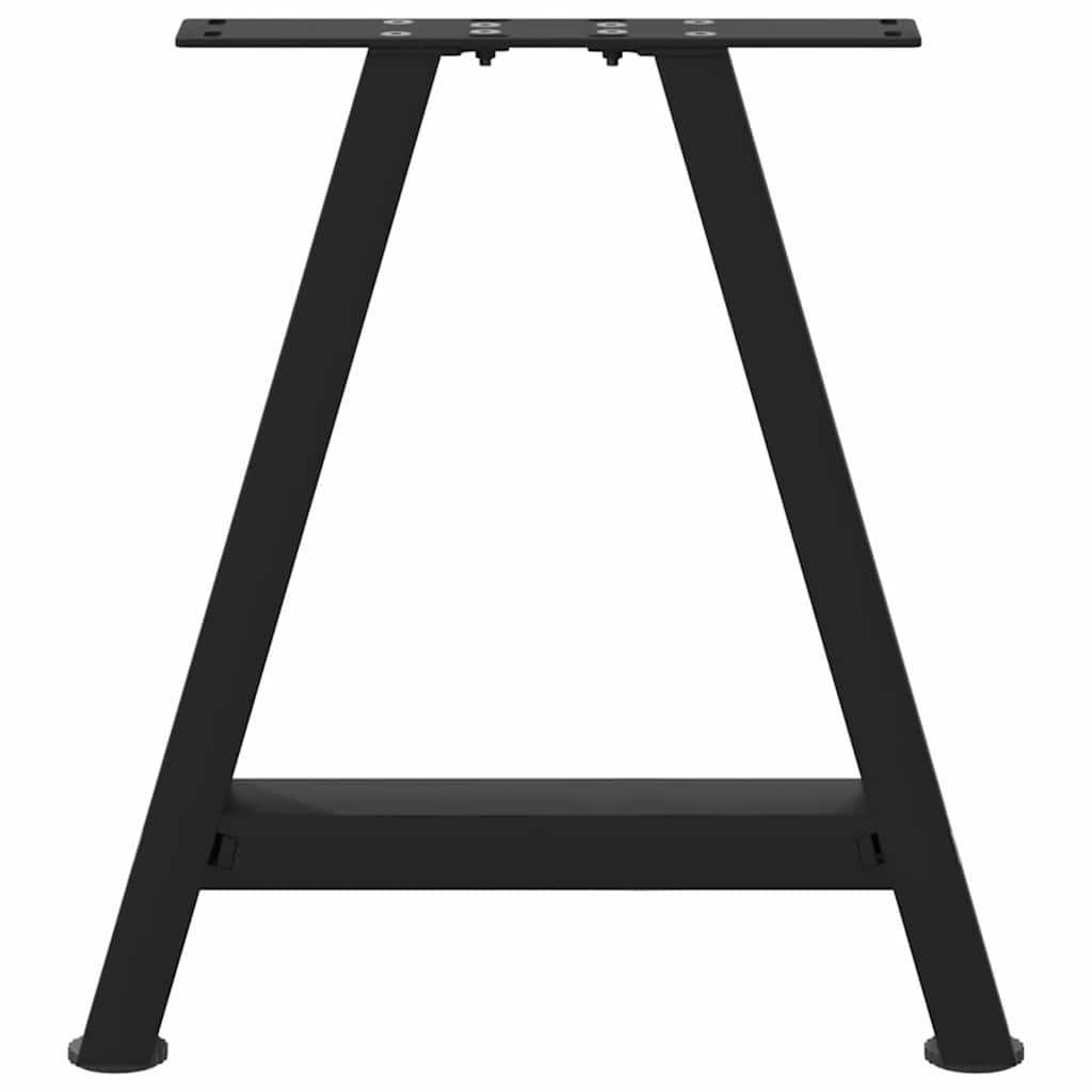 sofabordsben A-formet 2 stk. sort 50x(42-43) cm stål